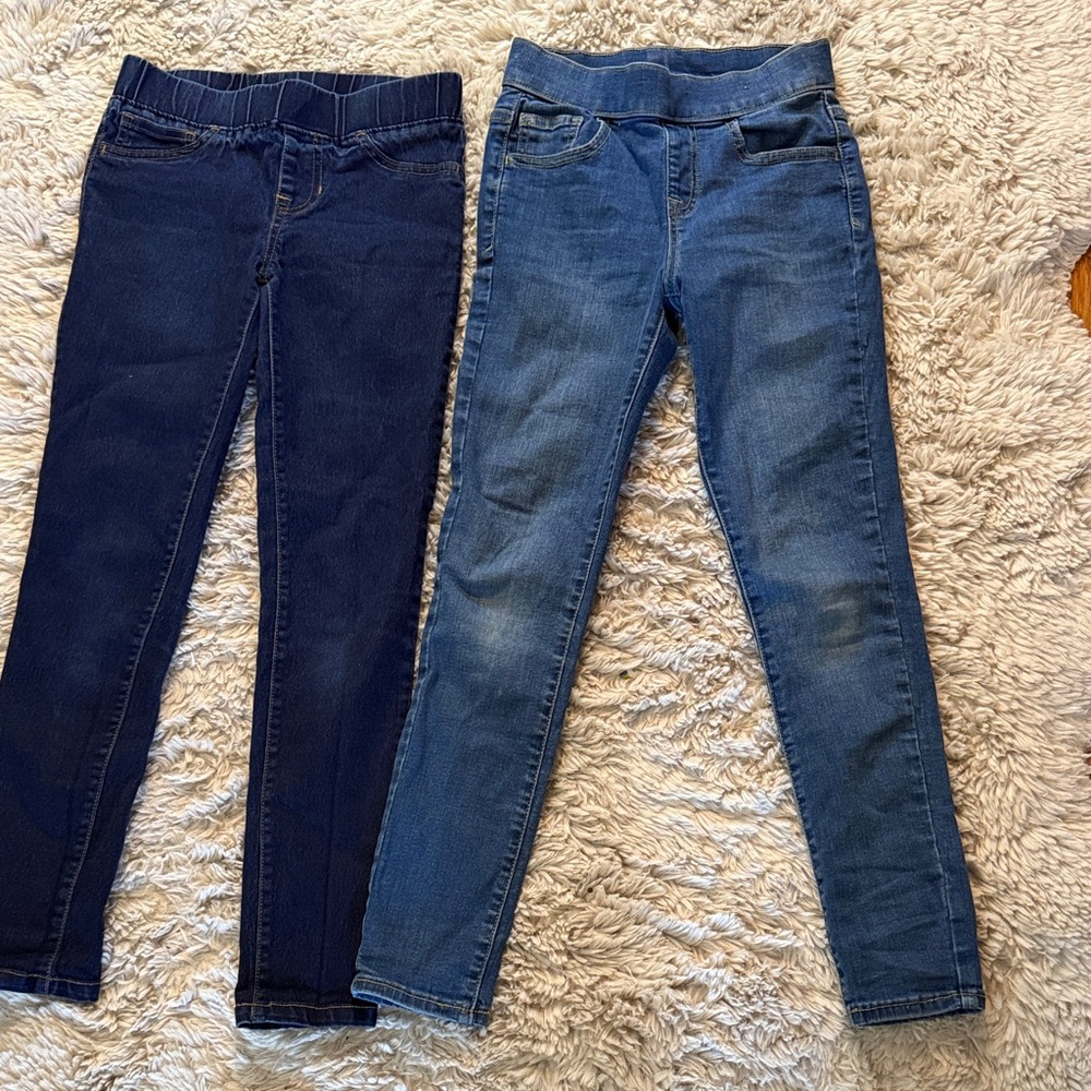 Cat & Jack Dark and Light Blue Jeggings
